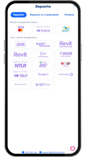 Effettuare un deposito Crazy Time