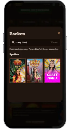 Toegang tot het Crazy Time-spel