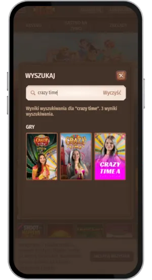 Dostęp do gry Crazy Time